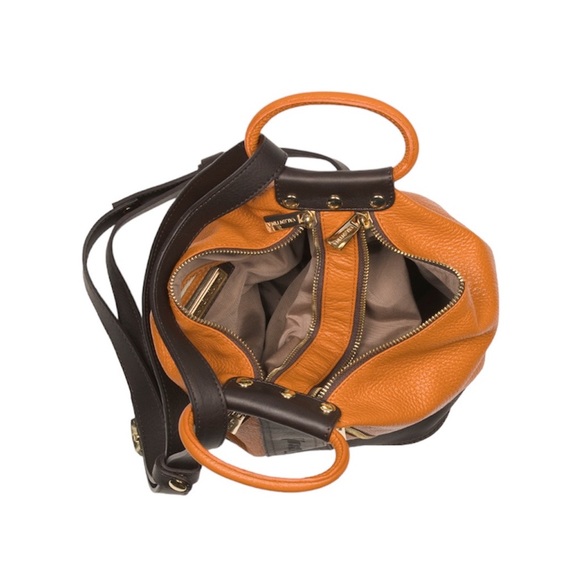 RARE Valentina Sling Backpack Real Finest Italian Leather Convertible Bag - Picture 3 of 9